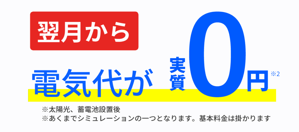 エコあっぷの太陽光発電で電気代が0円に